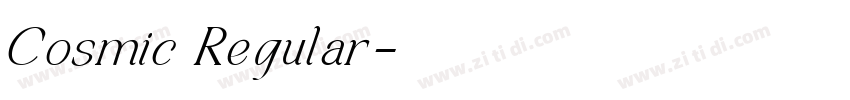 Cosmic Regular字体转换